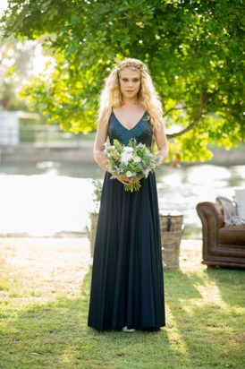 Navy Sequin ridesmaid gown