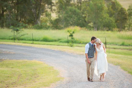 Newlyweds at Queensland Country Wedding