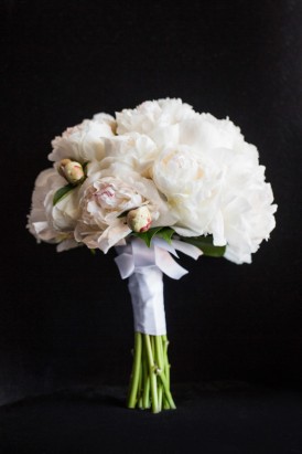 White Peonies wedding bouquet