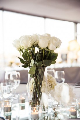 White Rose wedding centrepiece