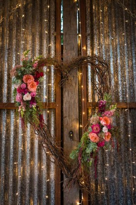 Willow Heart With Flowers