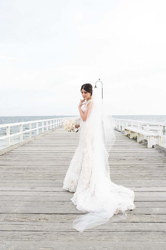 bride on st kilda pier