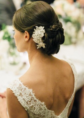 bride with twisted bun