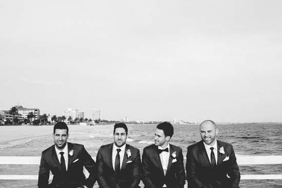 groomsmen on st kilda pier