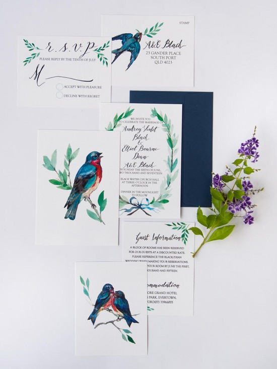 watercolour wedding invitations0012