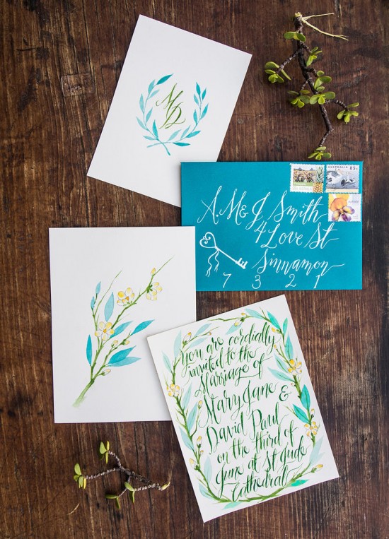 watercolour wedding invitations0013