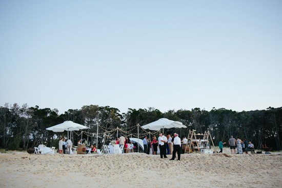 Beach wedding outside venue