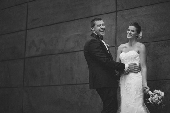 Black and white Melbourne wedding photo