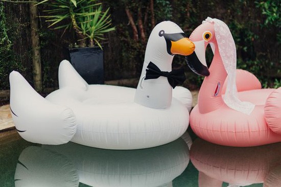 Blow up swans