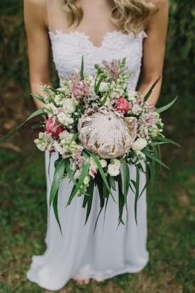 Bouquet with proteas