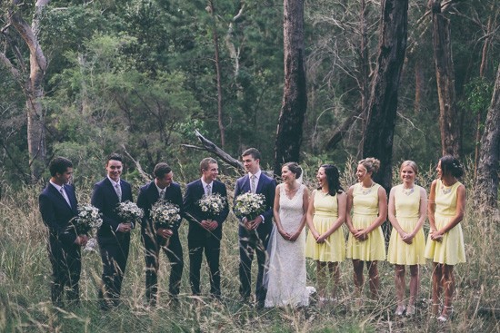 Bridal aprty in Australian bush