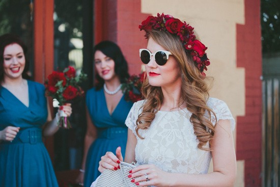 Bride in chic sunglasses