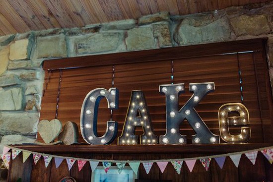 Cake marquee sign