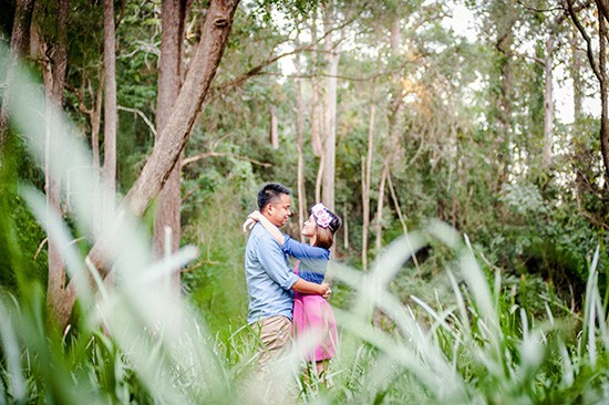 Engagement photos in bushland