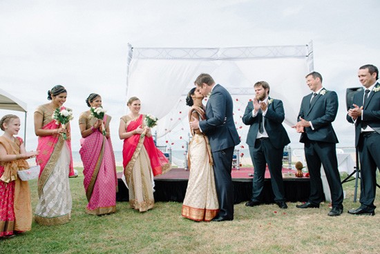 First kiss at indian wedding