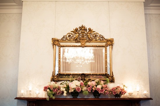 Gold mirror wedding decor