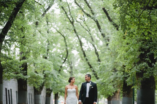 Melbourne avenue of trees wedding photo