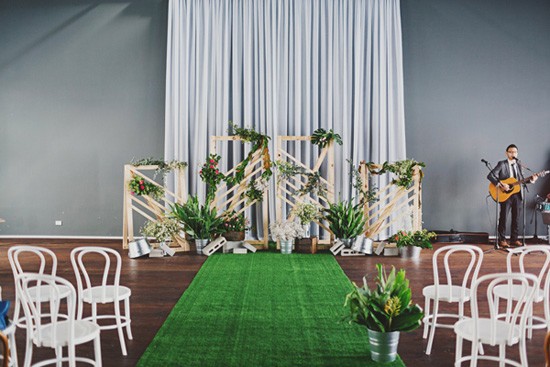 Modern wedding ceremony decor