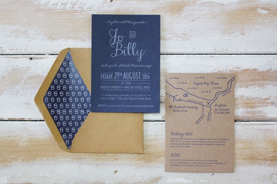 Navy wedding invitations from Little Peach Co0006