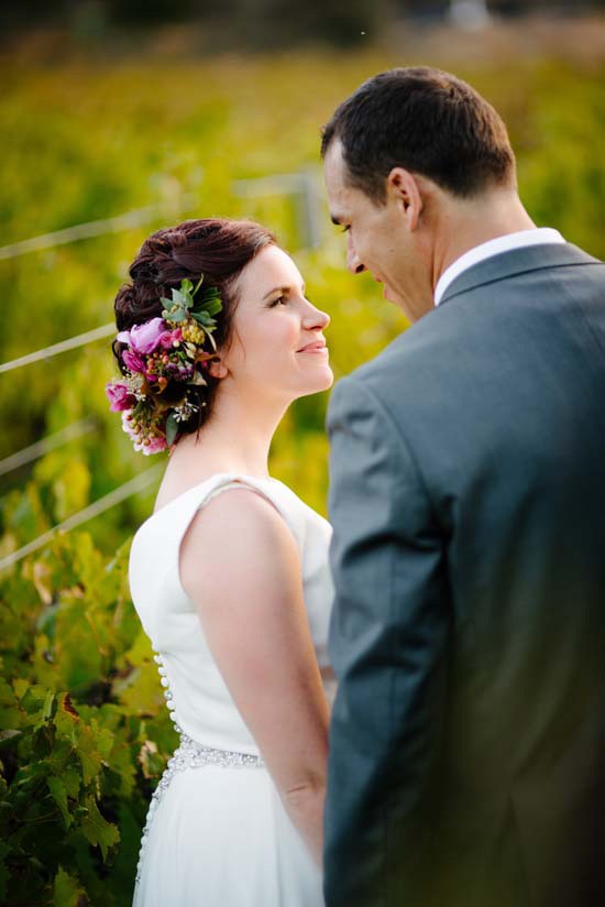 Newlyweds at Brookside Vineyard