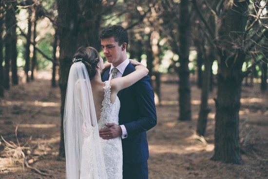 Newlyweds in Australian forest