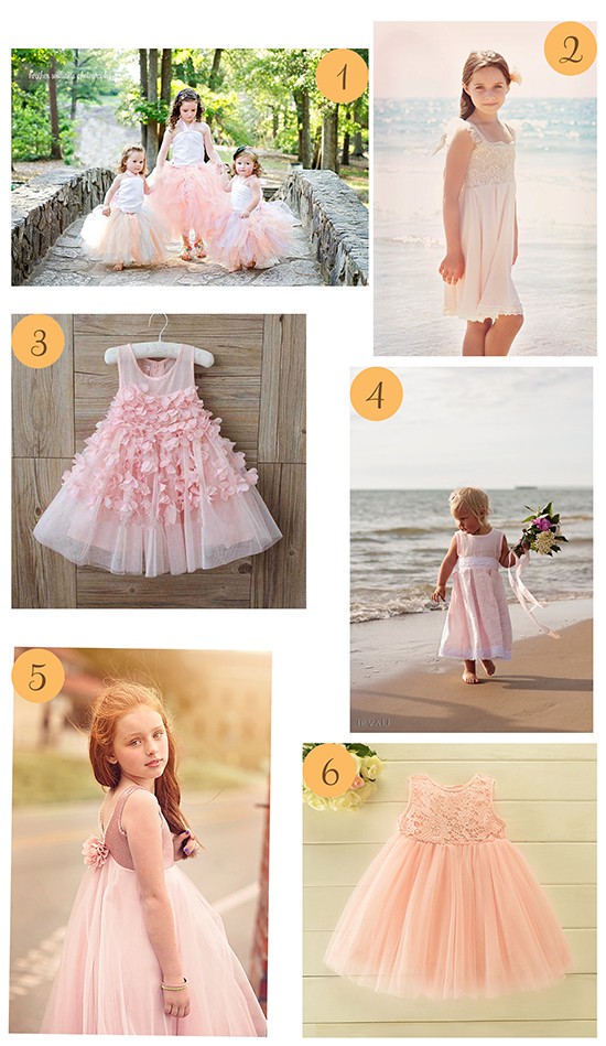 Pale Pink Flowergirl Dresses