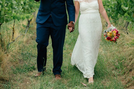 Vineyard wedding photo