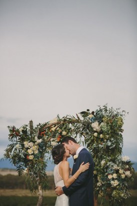 Wedding arbour made of greenery