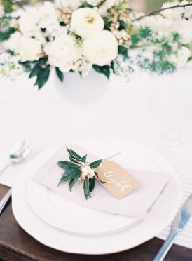 White wedding table