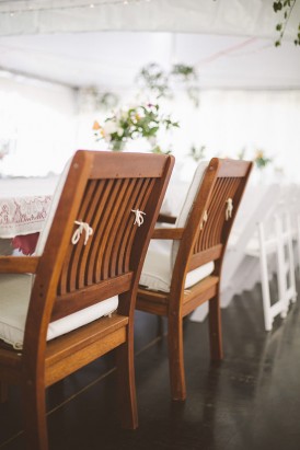 Wooden wedding chairs
