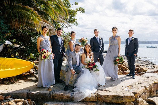 Beachside wedding photo