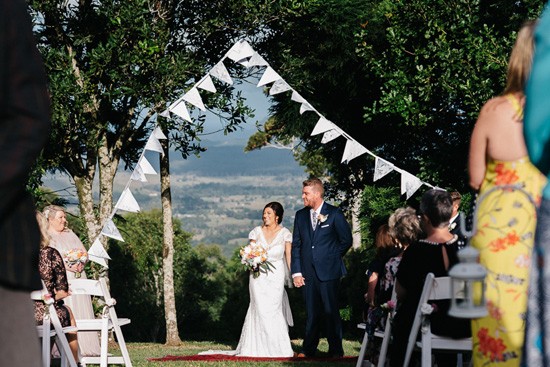 Bride and groom at Maleny wedding