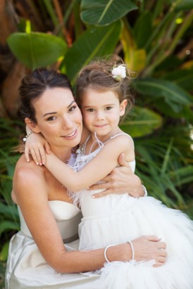 Bride and her daughter