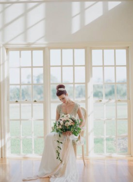 Bride in glasshouse