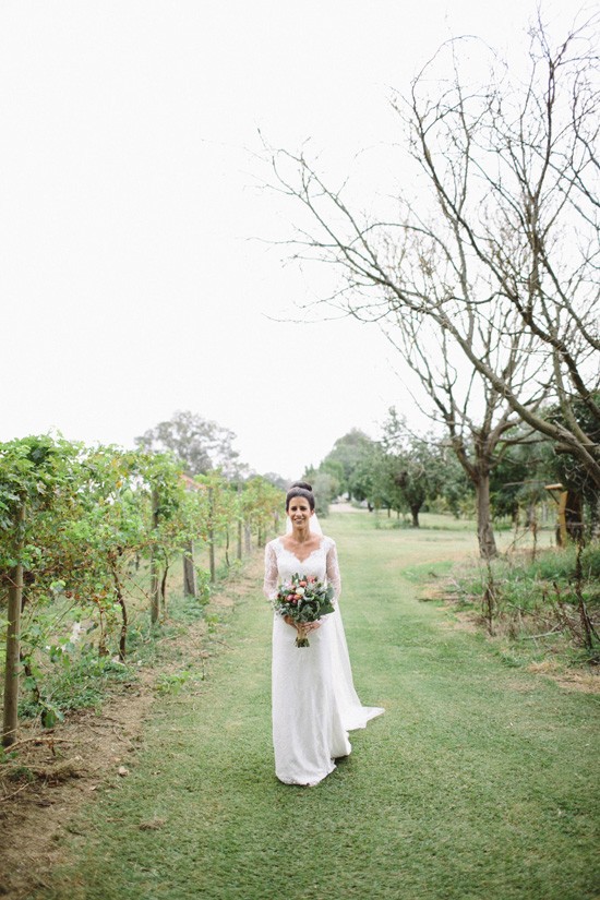 Bride in vineyard