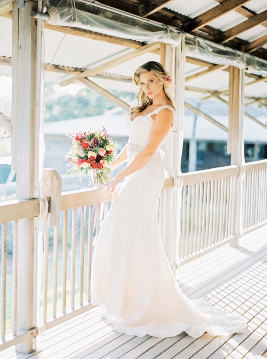 Bride on verandah