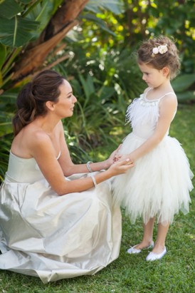 Bride with daughter