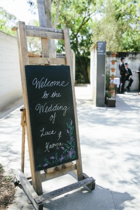 Chalkbaord wedding welcome sign