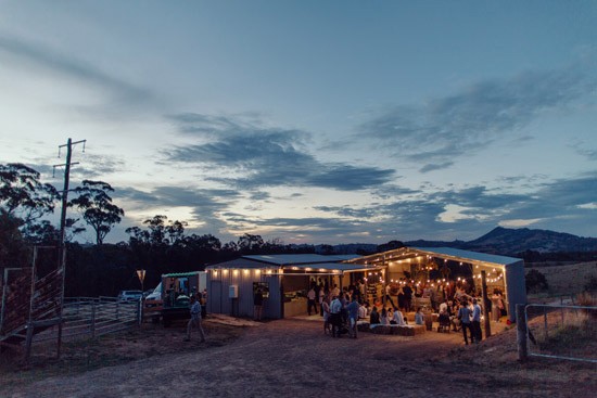 Country wedding at sunset