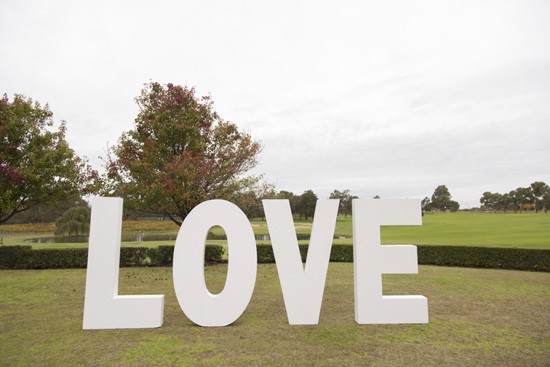 Giant Love Letters at wedding