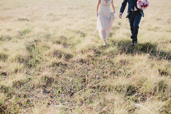 Golden field in Hunter Valley Wedding Photo
