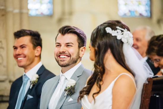 Happy groom at Sydney wedding