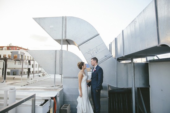 Industrial style wedding photo