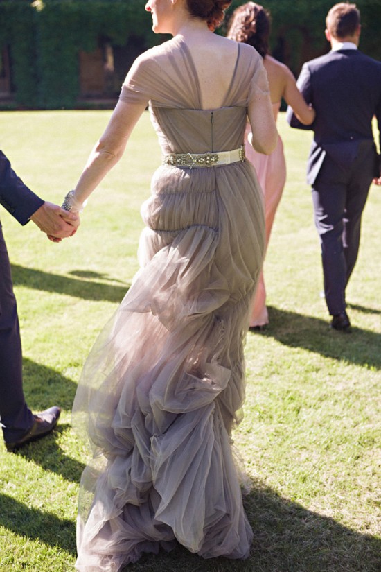 Lilac Gray wedding dress