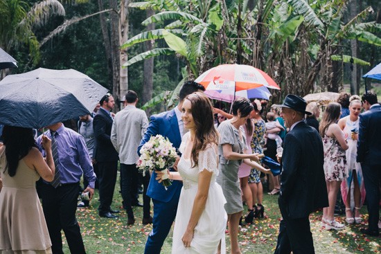Rainy wedding moments