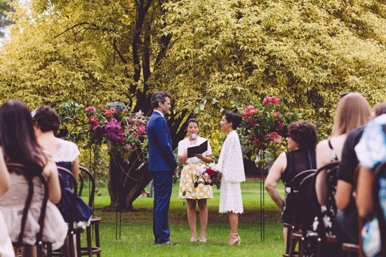 Wedding ceremony in Fitzroy Gardens