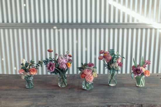 Wedding flowers in peach and pinks