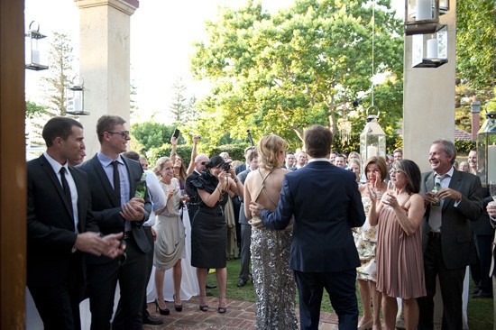 Wedding speeches at backyard wedding