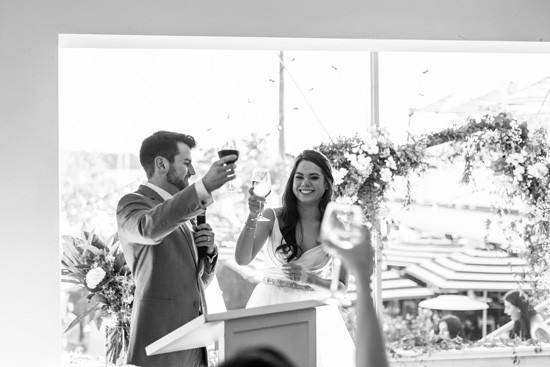 Wedding toast at Watsons Bay Boutique Hotel