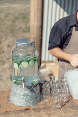Wedding water with cucumbers